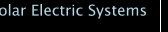 Solar Electric Systems